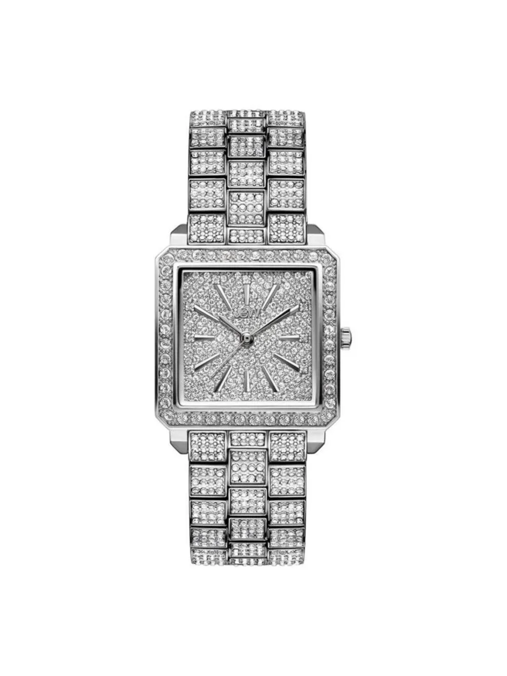 NWT JBW Cristal Quartz Diamond Crystal Silver Dial Ladies Watch